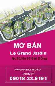 Bảng giá, chính sách bán hàng Le Grand Jardin Sài Đồng 2
