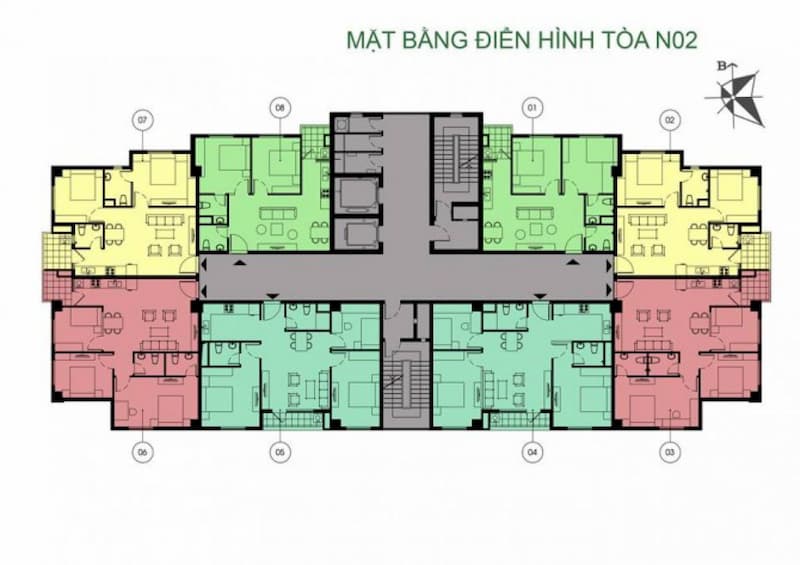 hình ảnh tòa N02 chung cư K35 Tân Mai