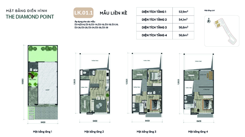 Mặt bằng The diamond point Mẫu LK01.1