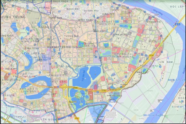 Bản đồ quy hoạch sử dụng đất quận Hoàng Mai