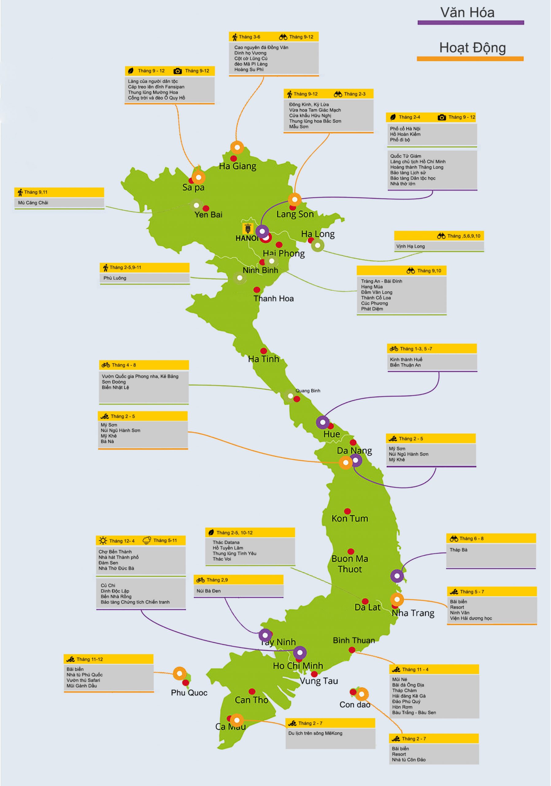 Bản đồ dùng du ngoạn Việt Nam