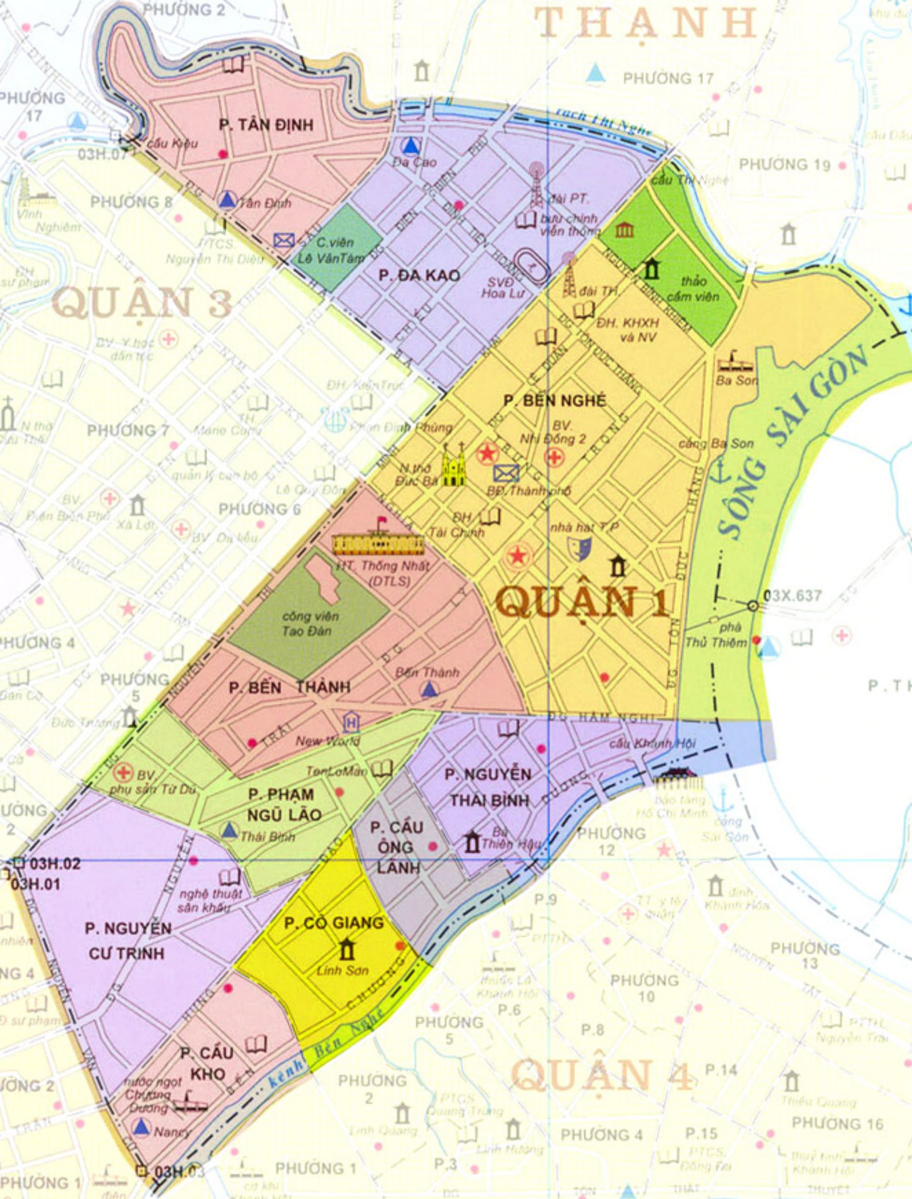 Bản đồ quy hoạch chung Quy hoạch Quận 1