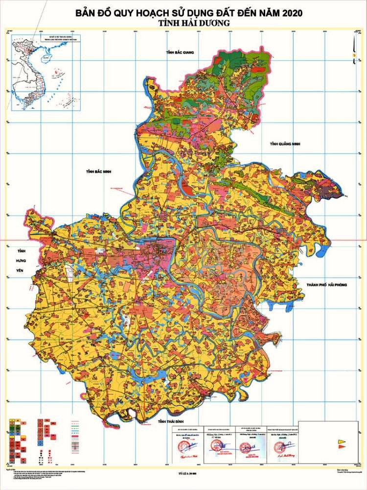 Bản đồ quy hoạch sử dụng đất tỉnh Hải Dương
