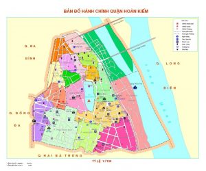 Bản đồ hành chính Quận Hoàn Kiếm khổ lớn