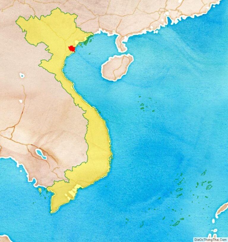 Vị trí địa lý tỉnh Thái Bình trên bản đồ Việt Nam.