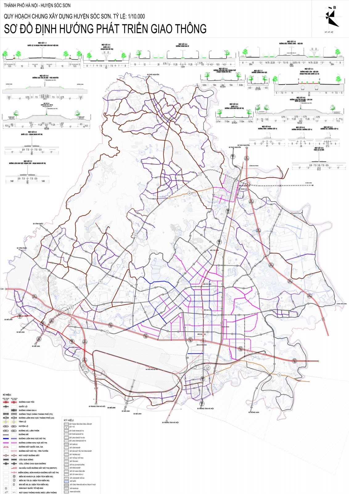 Bản đồ quy hoạch giao thông huyện Sóc Sơn Hà Nội 