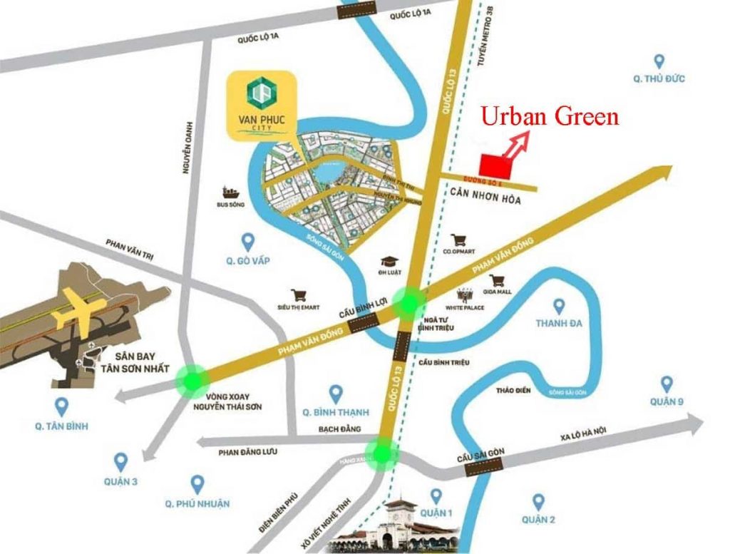 Vị trí dự án Urban Green