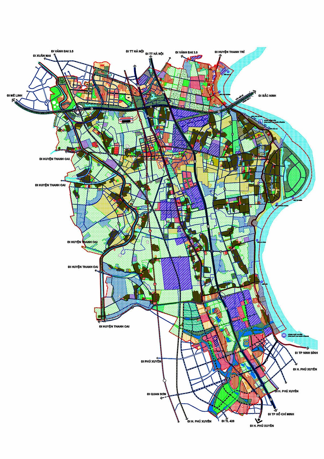 Bản đồ hành chính huyện Phú Xuyên năm 2022