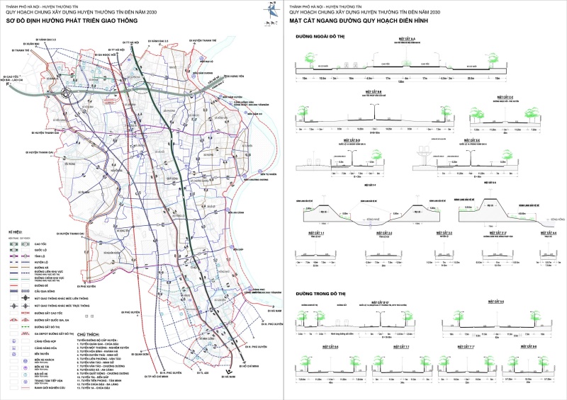 Bản đồ quy hoạch giao thông huyện Thường Tín 