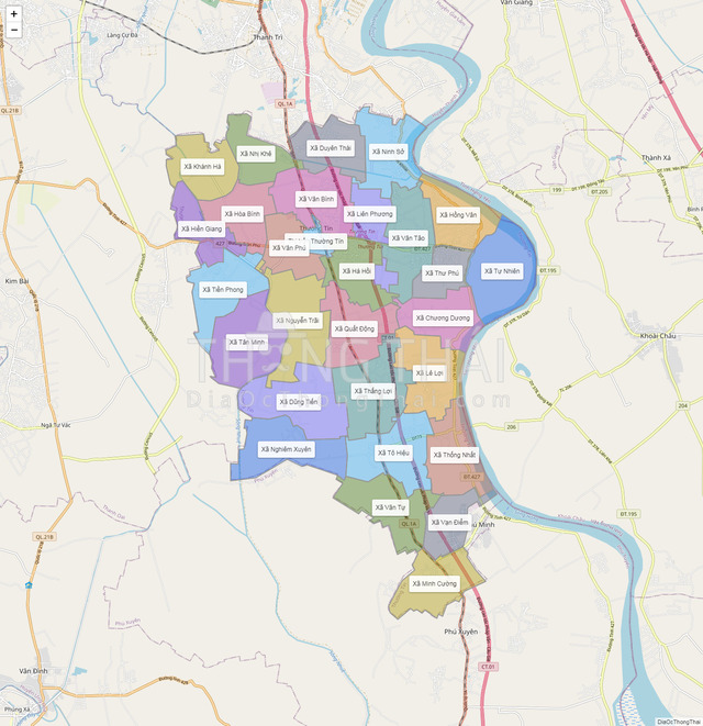 Bản đồ Quy hoạch huyện Thường Tín - Mới nhất
