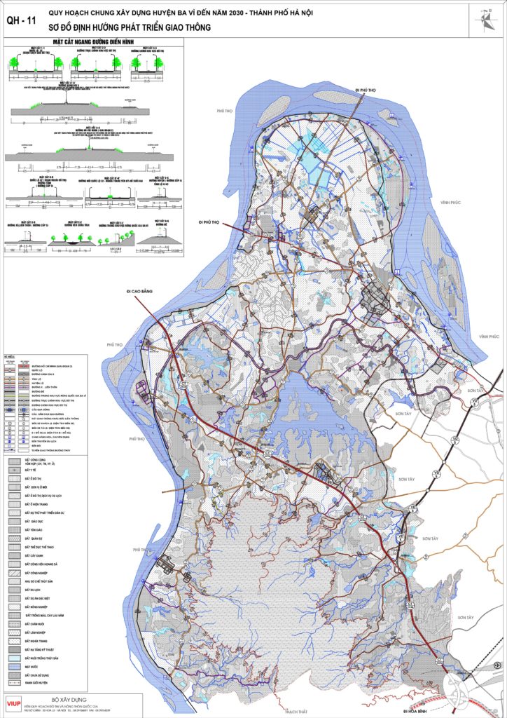 Bản đồ Quy hoạch giao thông huyện Ba Vì 
