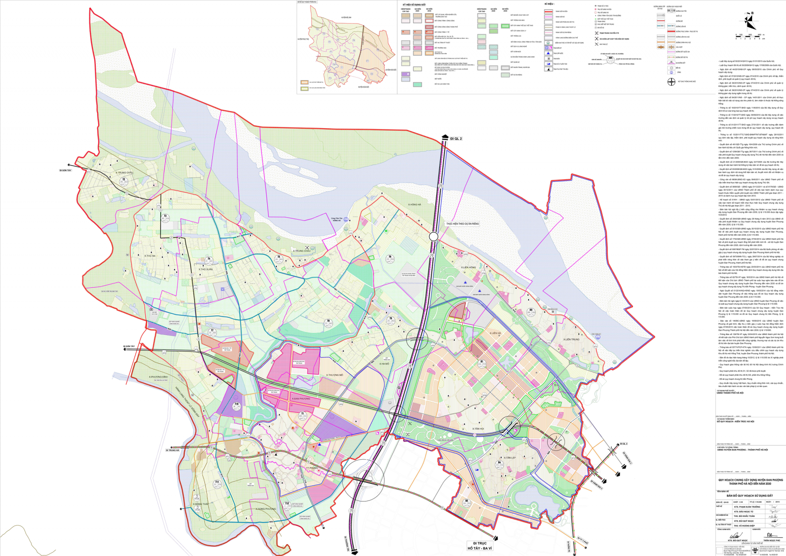  bản đồ quy hoạch huyện Đan Phượng Hà Nội đến năm 2030