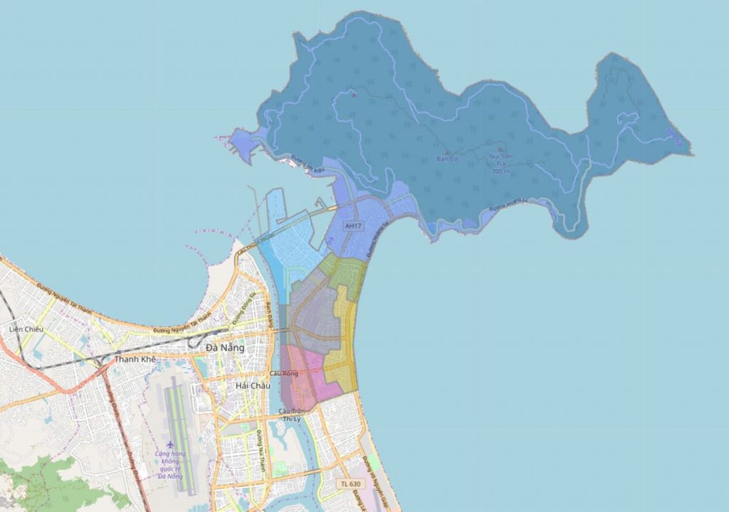 Bản đồ hành chính Quận Sơn Trà – TP Đà Nẵng