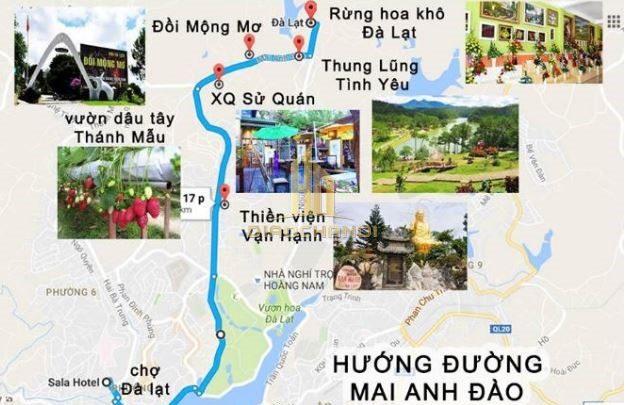 Bản đồ du lịch của tỉnh Lâm Đồng