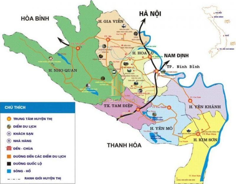 Bản đồ du lịch của tỉnh Nam Định 