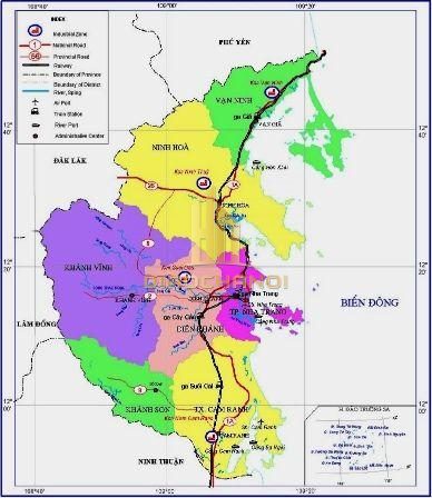 Bản đồ giao thông thuộc tỉnh Khánh Hòa