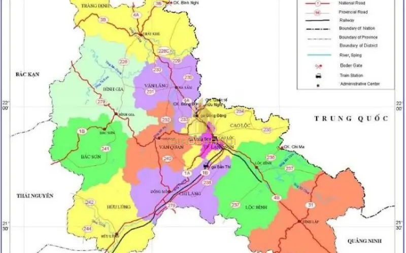 Bản đồ giao thông tỉnh Lạng Sơn