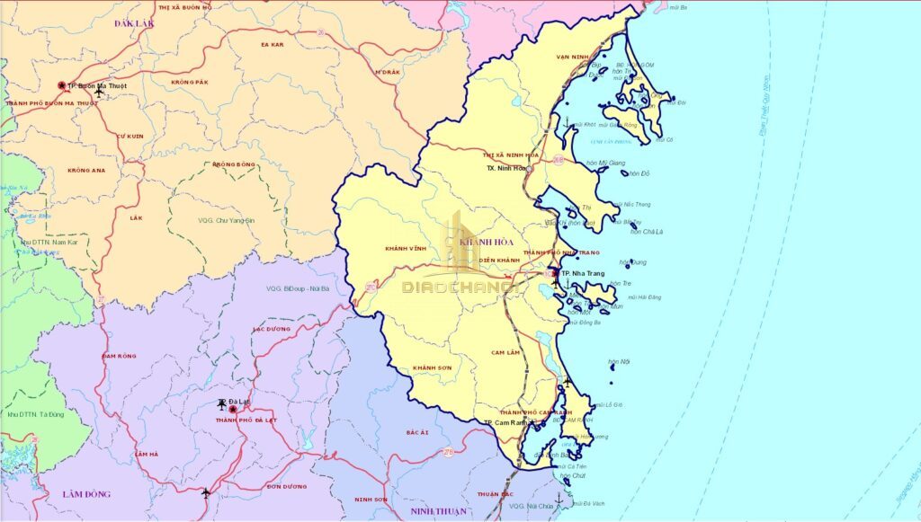 Vị trí địa lý của tỉnh Khánh Hòa