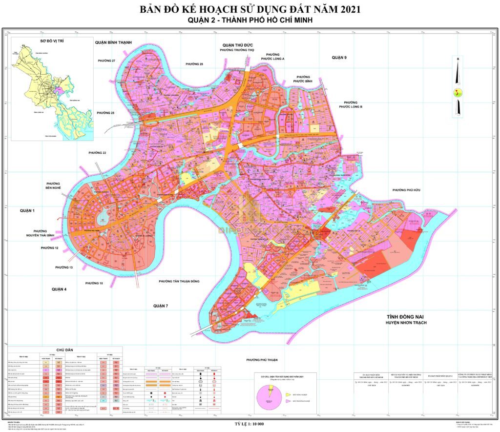 bản đồ quy hoạch sử dụng đất quận 2