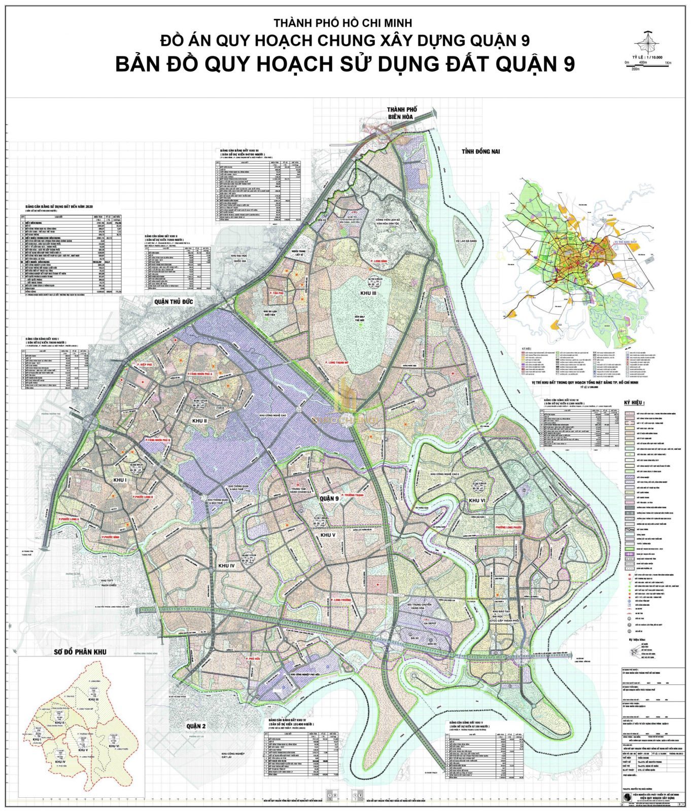 Bản đồ quy hoạch sử dụng đất quận 9