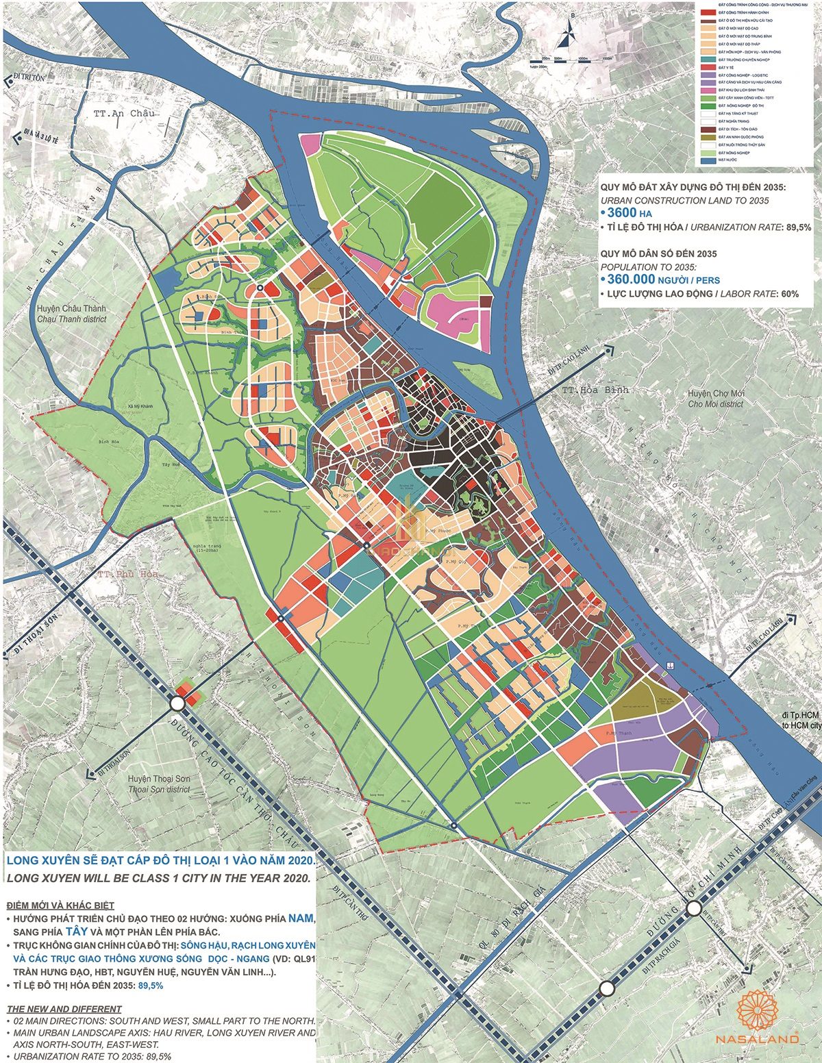 Bản đồ quy hoạch chi tiết Thành phố Long Xuyên