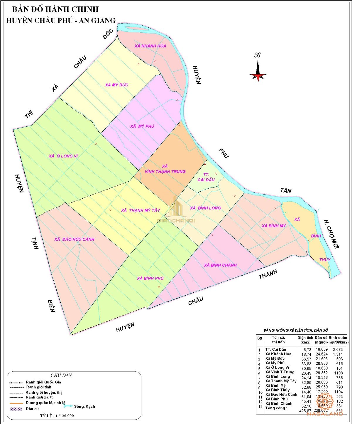 Bản đồ quy hoạch chi tiết Huyện Châu Phú