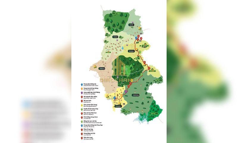 Bản đồ du lịch Đắk Nông