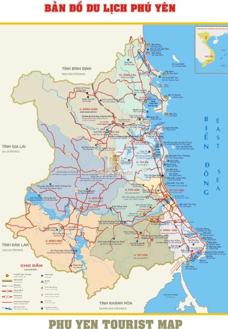 Bản đồ du lịch tỉnh Phú Yên