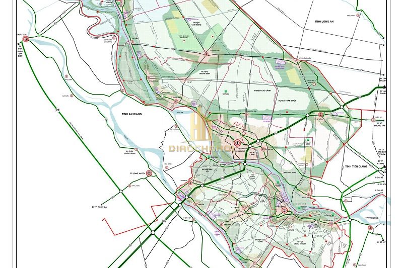 Bản đồ giao thông tỉnh Đồng Tháp