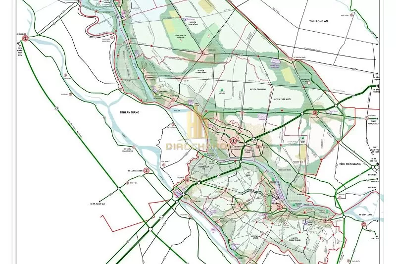 Bản đồ giao thông tỉnh Đồng Tháp