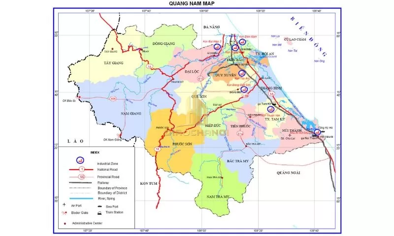 Bản đồ giao thông tỉnh Quảng Nam