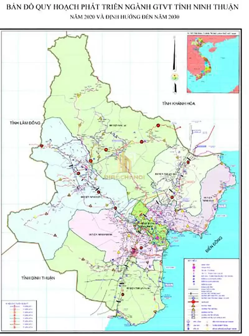 Bản đồ quy hoạch phát triển tỉnh Ninh Thuận