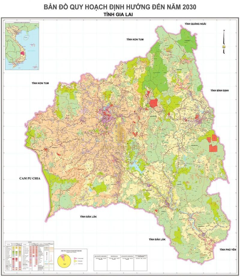 Bản đồ tỉnh Gia Lai & Thông tin quy hoạch đến năm 2030 2