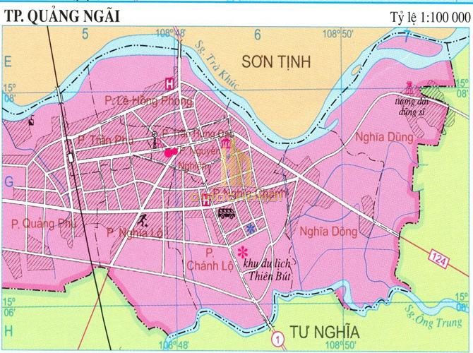 Bản đồ thành phố Quảng Ngãi
