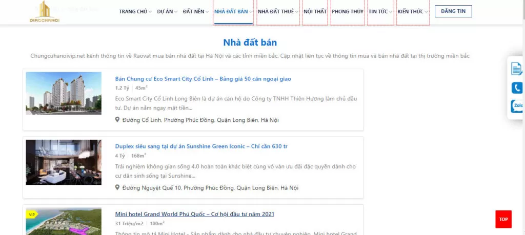 Chungcuhanoivip.net kênh thông tin về Raovat mua bán nhà đất tại Hà Nội và các tỉnh miền bắc. 