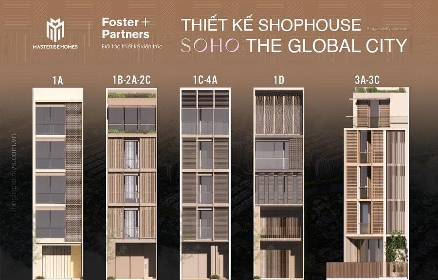 Thiết kế nhà phố SOHO, The Global City